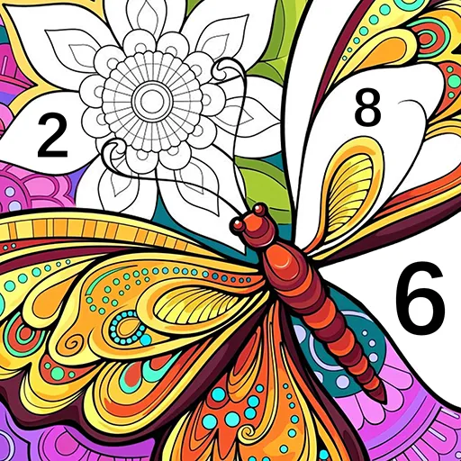 Game icon for Tangle Color by Number Book by LoveColoring Game